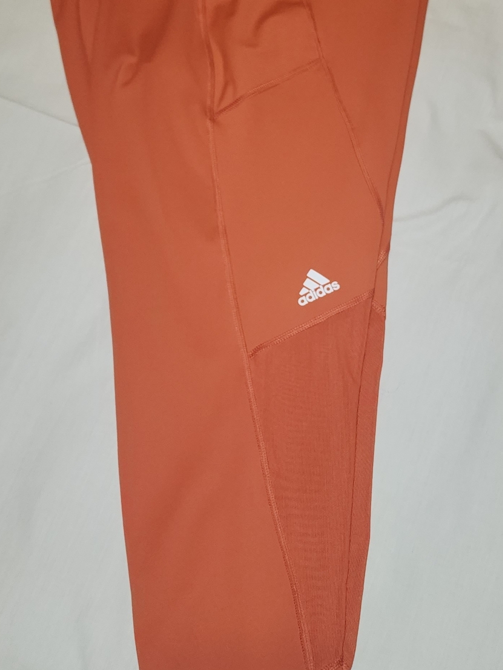 adidas Kids Orange Athletic Leggings with Logo
